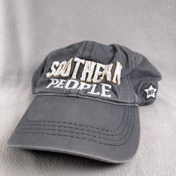 Southern People‎ Hat Womens Gray Strapback Cap Embroidered We People New Orleans - Picture 12 of 12